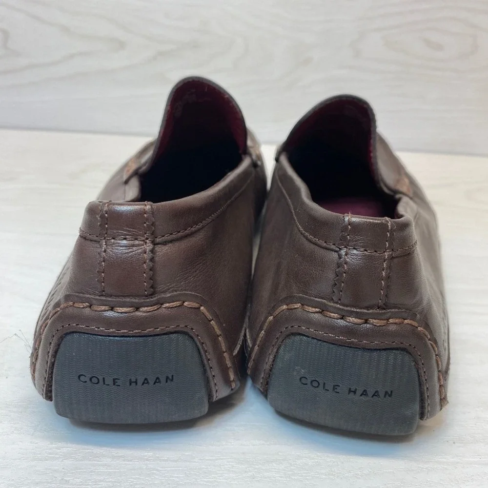 Cole Haan Mens 12 M Gunnison Driver Loafers Penny Leather Brown C40448 Slip On